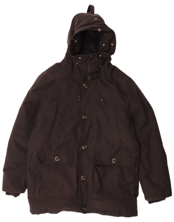 Superdry muški podstavljeni kaput s kapuljačom UK 44 2XL crni poliester