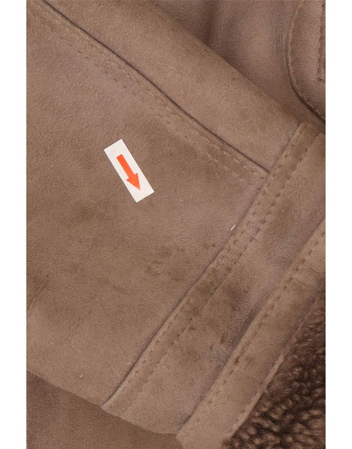 Vintage ženski preveliki kaput od šišmiša IT 46 Large Gray Shearling