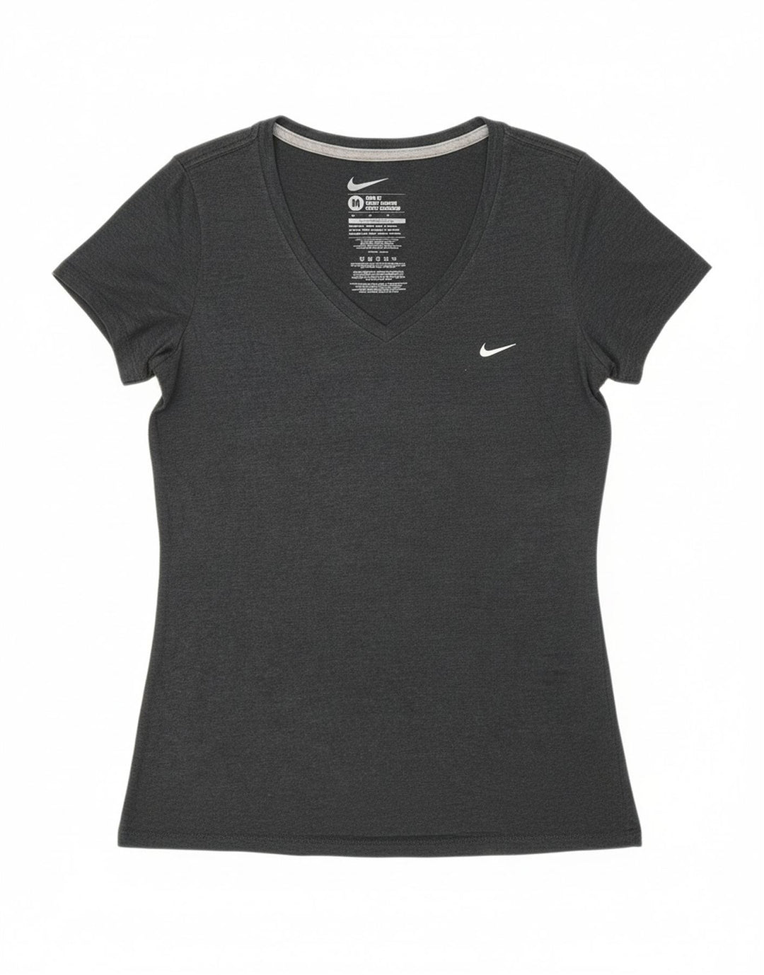 NIKE Womens Coupe Ajustee Slim Fit T-Shirt Top UK 12 Medium Grey Polyester Vintage Nike and Second-Hand Nike from Messina Hembry 