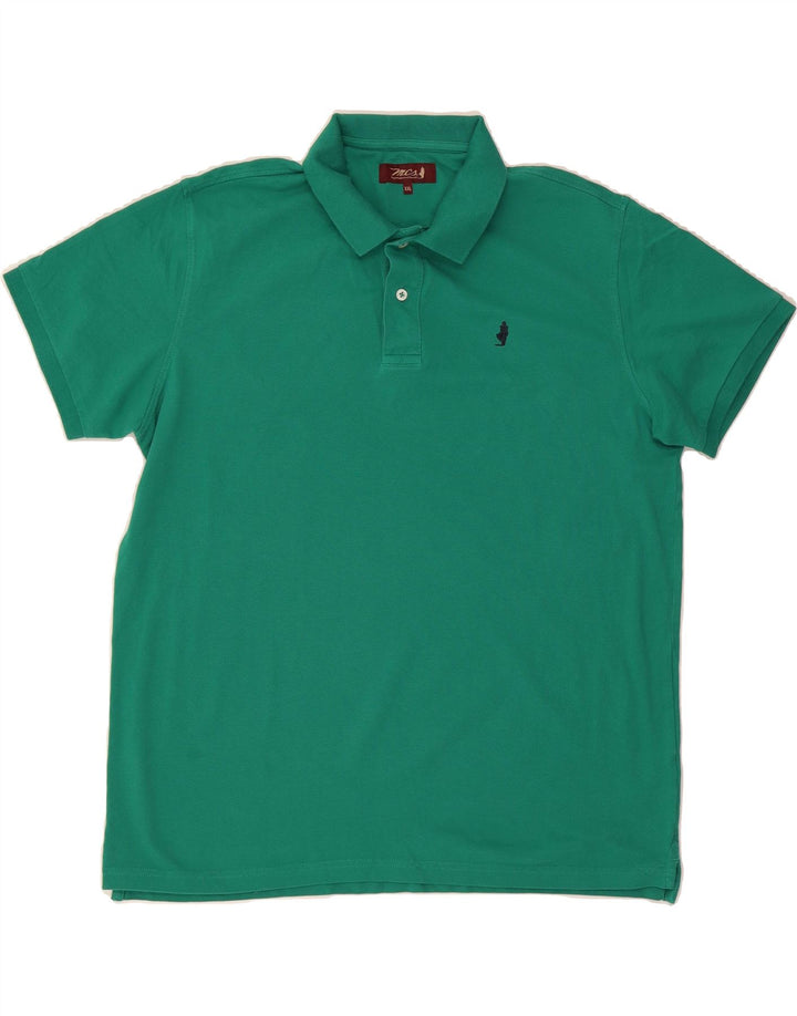 MARLBORO CLASSICS Mens Polo Shirt 2XL Green Cotton Vintage Marlboro Classics and Second-Hand Marlboro Classics from Messina Hembry 