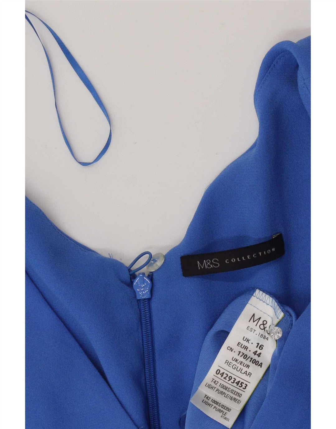 Marks & Spencer ženska haljina UK 16 veliki plavi poliester