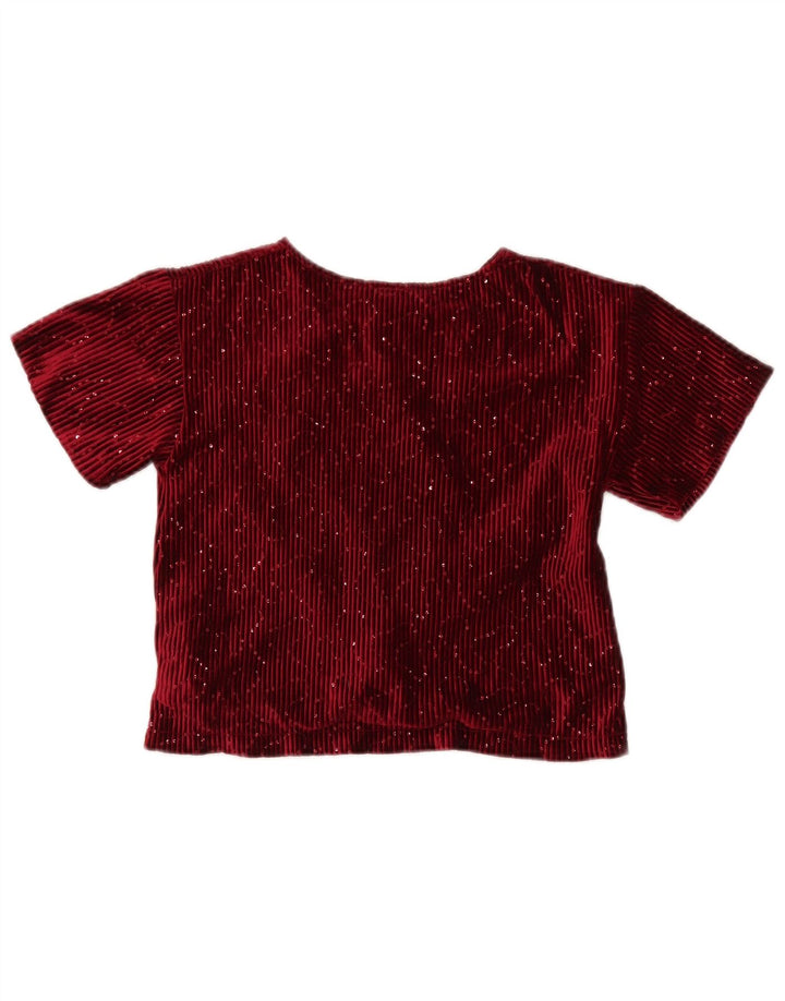 Zara bluza od velura za djevojčice, 9-10 godina, crveni poliester