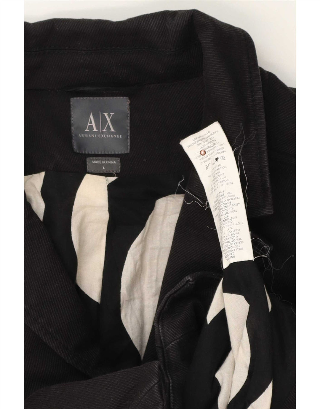 Armani Exchange ženska bolero jakna s 3 gumba UK 14 Veliki crni pamuk