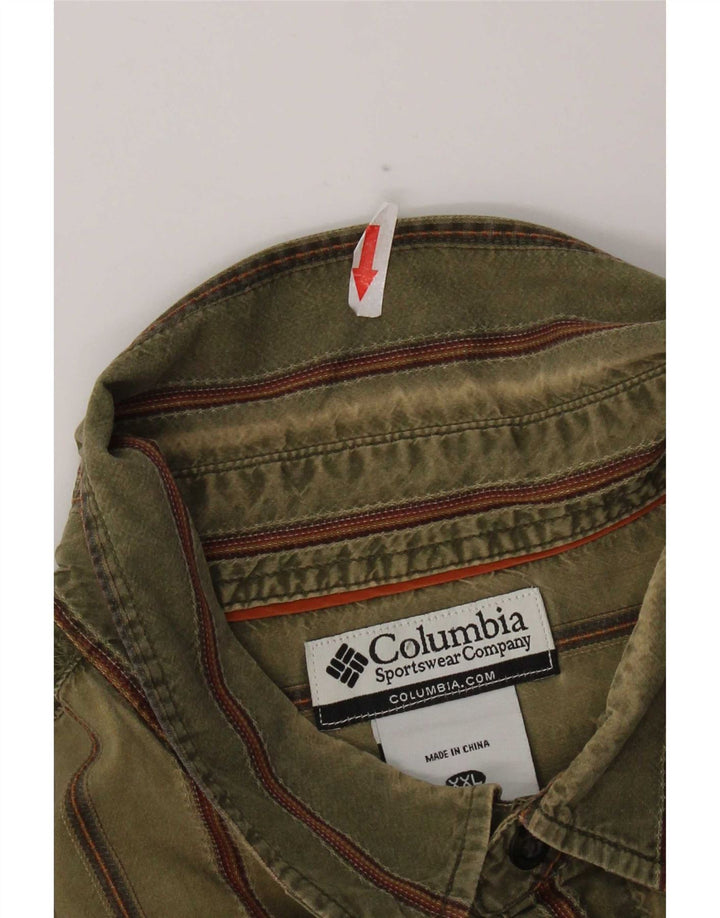 Ženska košulja Columbia 2XL kaki pamuk na pruge