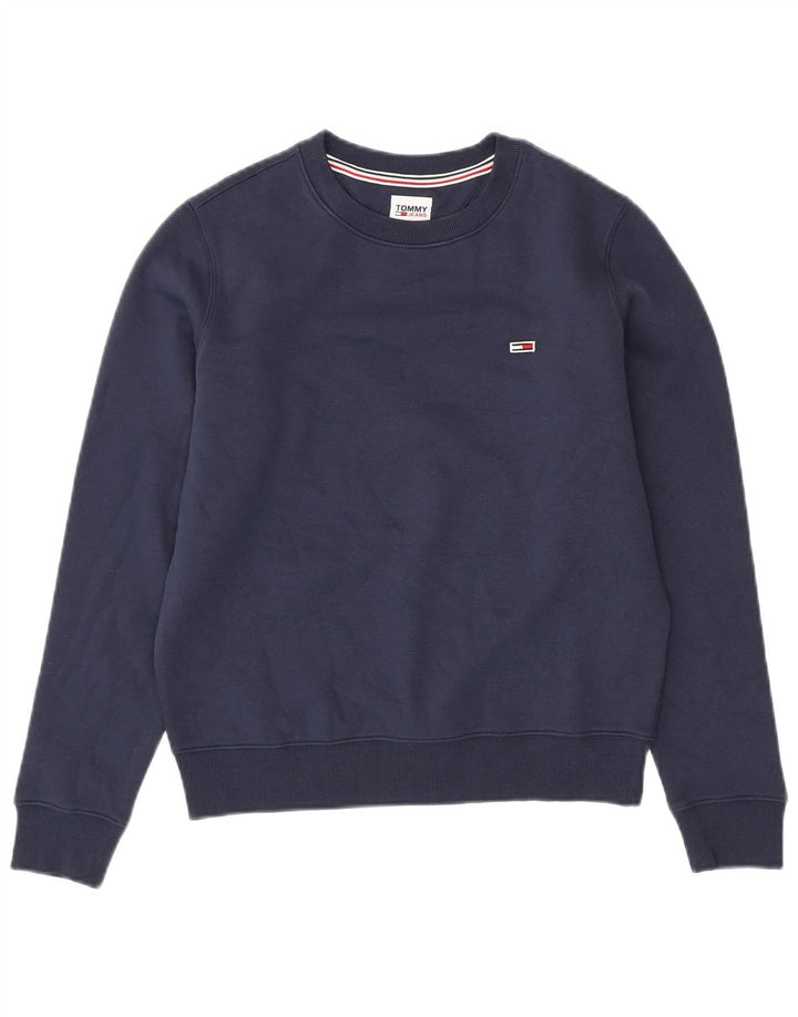 TOMMY HILFIGER Ženska prekomjerna majica s kratkim rukavima UK 6 XS tamnoplavi pamuk