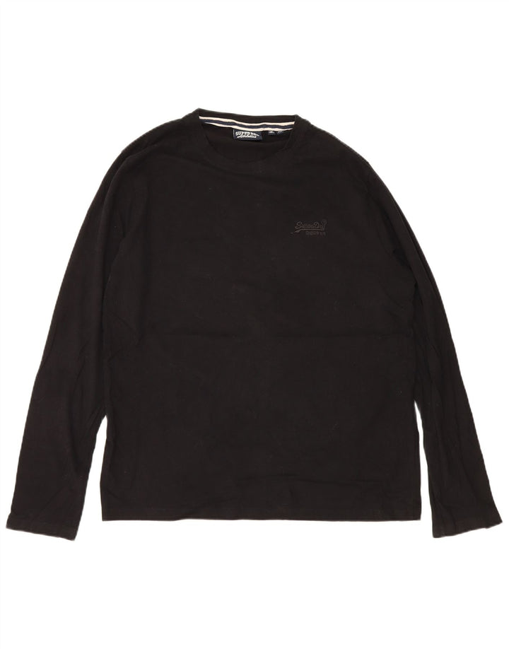 Superdry muška majica dugih rukava 2XL crni pamuk
