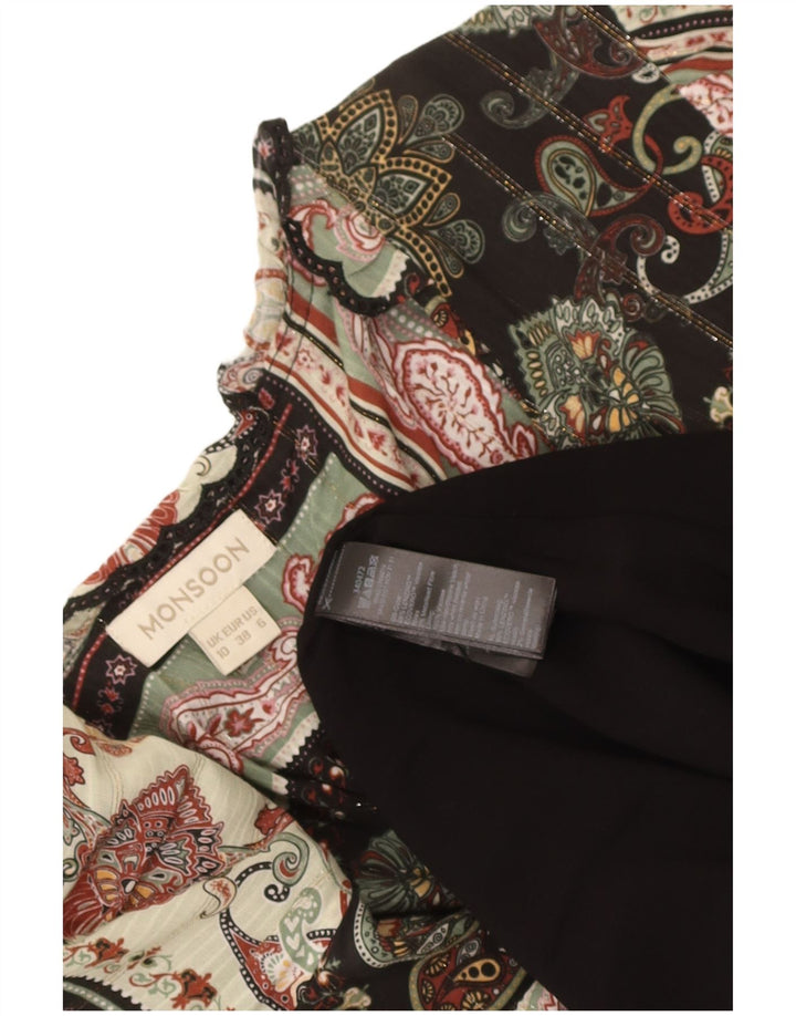 Monsoon ženska maksi haljina 3/4 rukava UK 10 Mali raznobojni patchwork