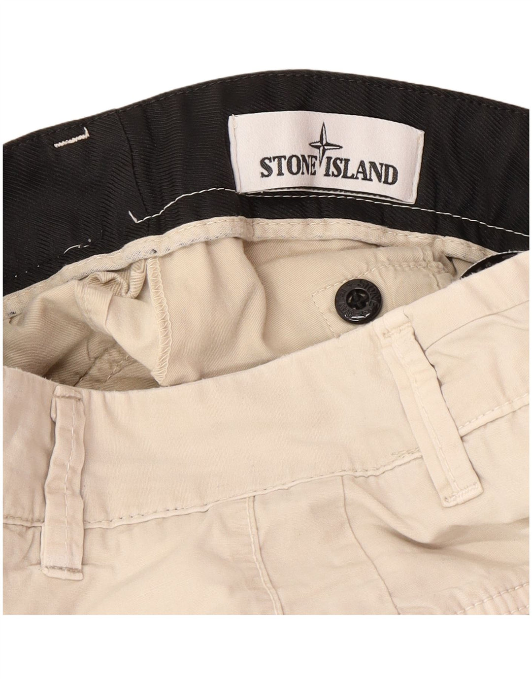 STONE ISLAND Muške uske Cargo hlače W29 L29 Bež pamuk