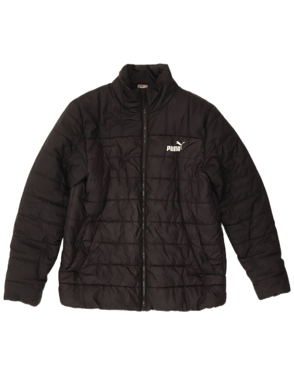 Puma Mens Graphic Padded Jacket UK 40 Large Black Polyester