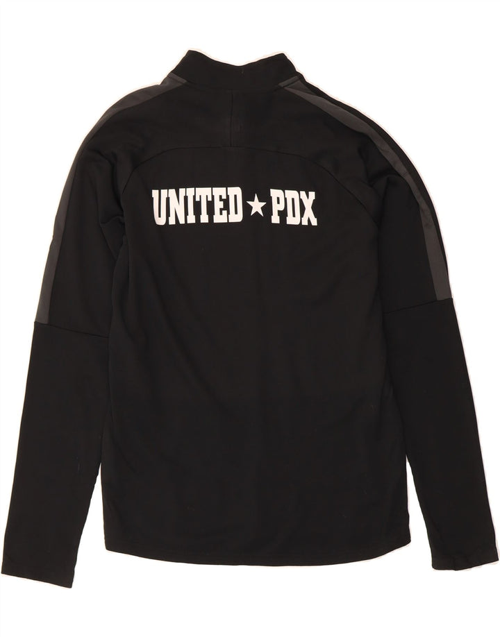 NIKE Mens United PDX Graphic Zip Neck Pullover Tracksuit Top Small Black Vintage Nike and Second-Hand Nike from Messina Hembry 
