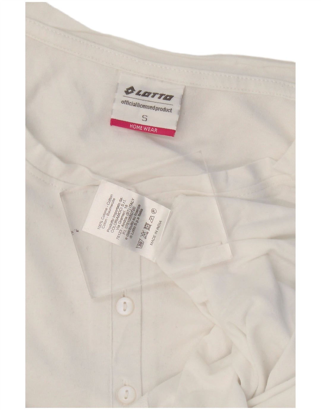 Lotto ženska majica dugih rukava UK 10 Mali bijeli pamuk