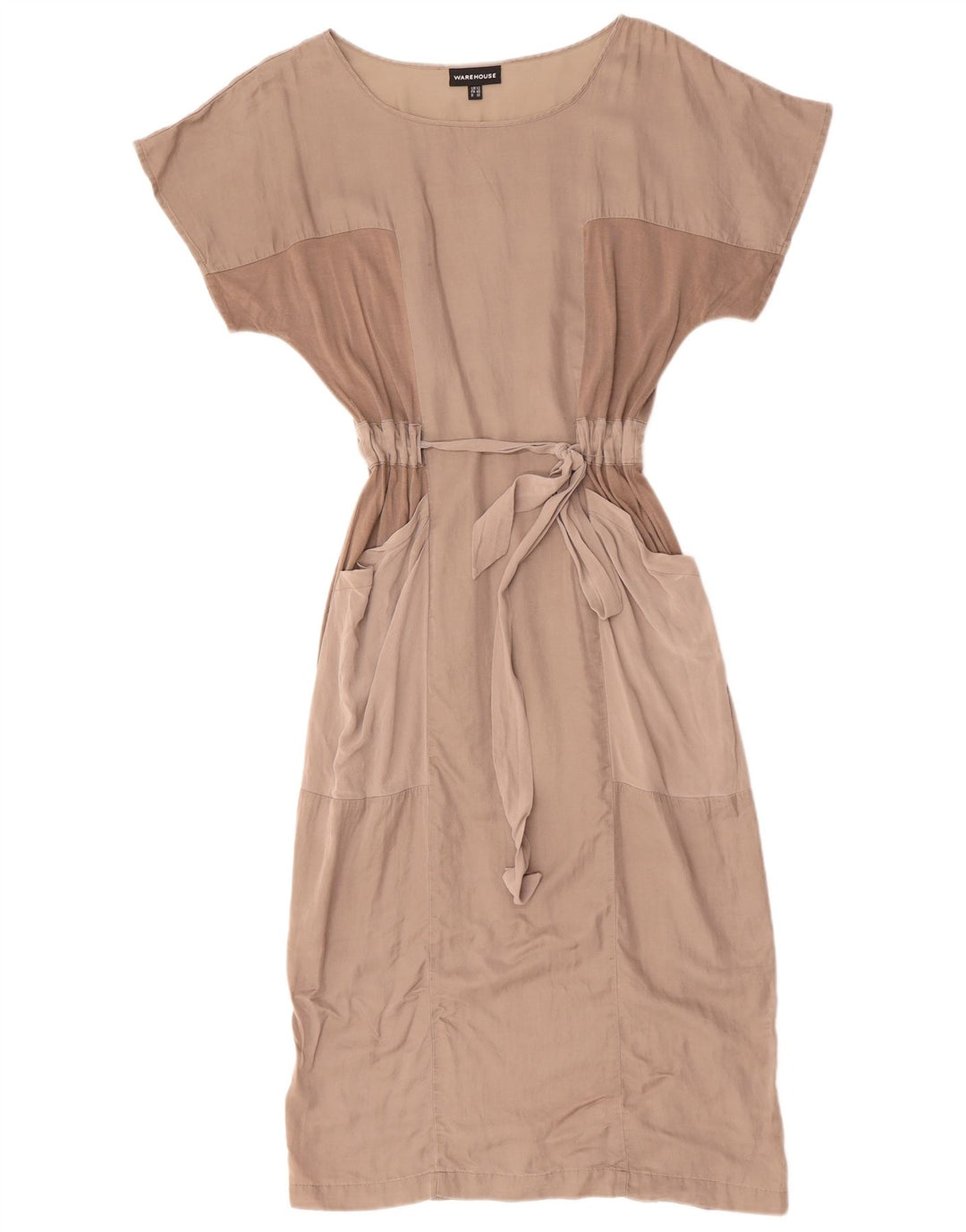 WAREHOUSE ženska maksi haljina u obliku šišmiša UK 12 srednje siva pamuk