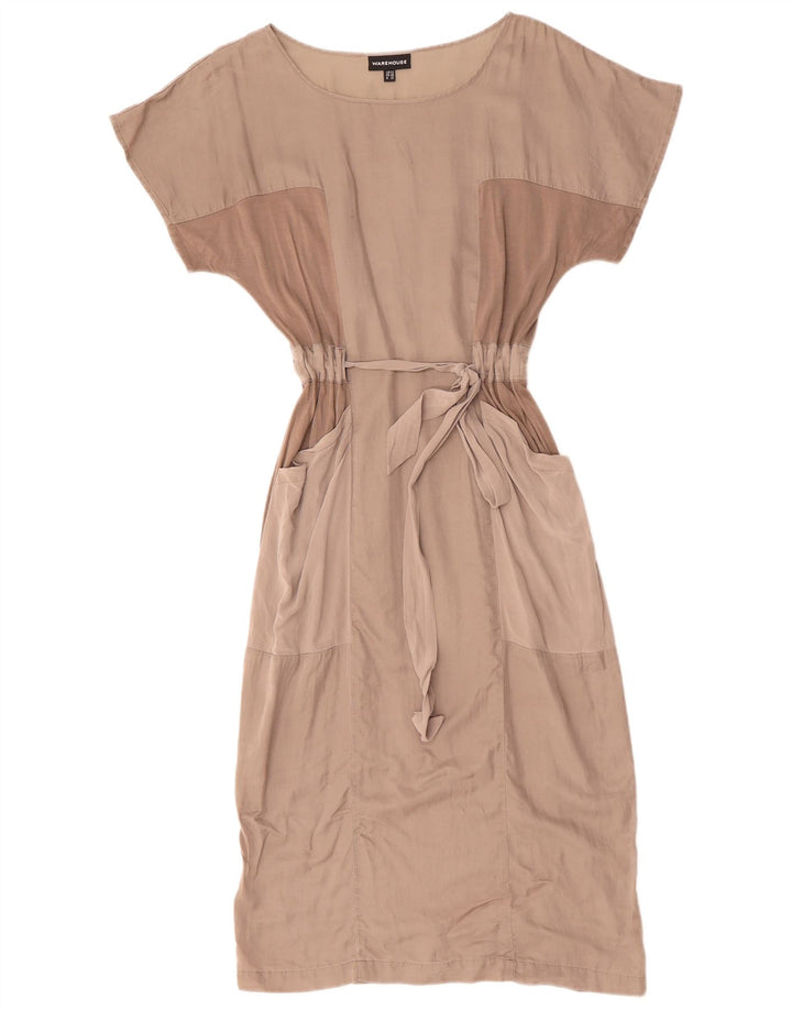 WAREHOUSE ženska maksi haljina u obliku šišmiša UK 12 srednje siva pamuk