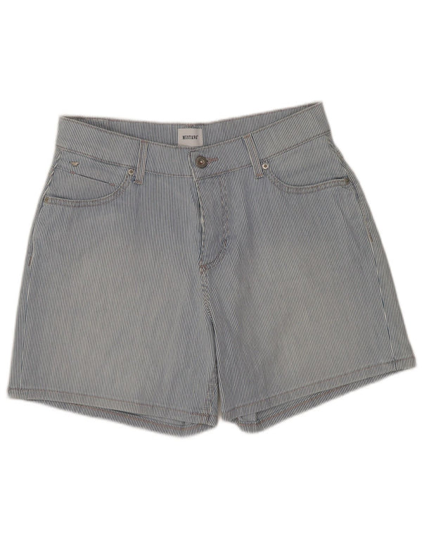 Ženske ležerne kratke hlače Mustang W27, pamuk s malim plavim prugama