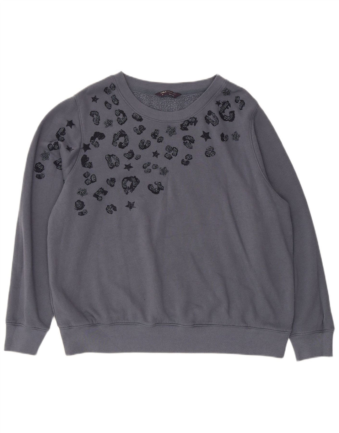 Marks & Spencer Ženski džemper s abstraktnim uzorkom UK 18 XL siva