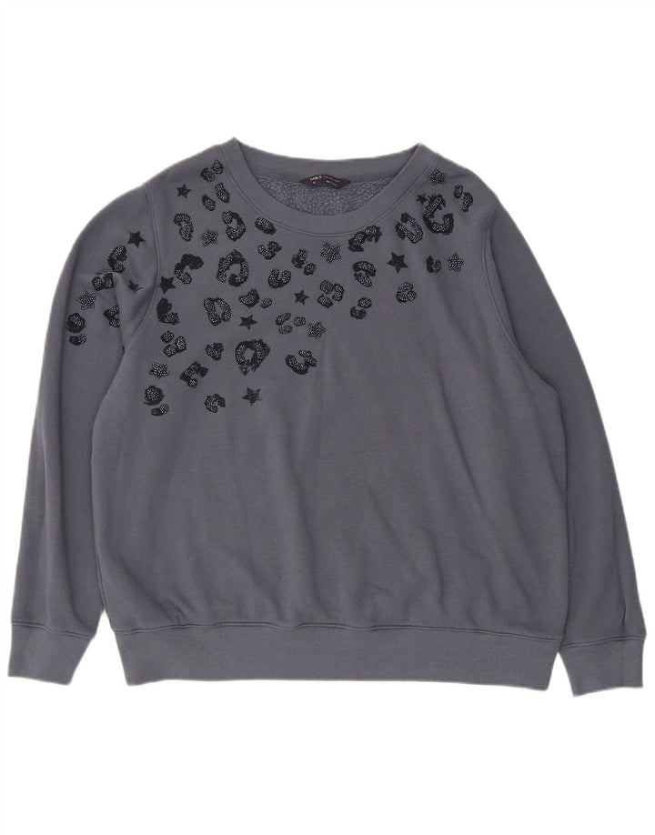 Marks & Spencer Ženski džemper s abstraktnim uzorkom UK 18 XL siva