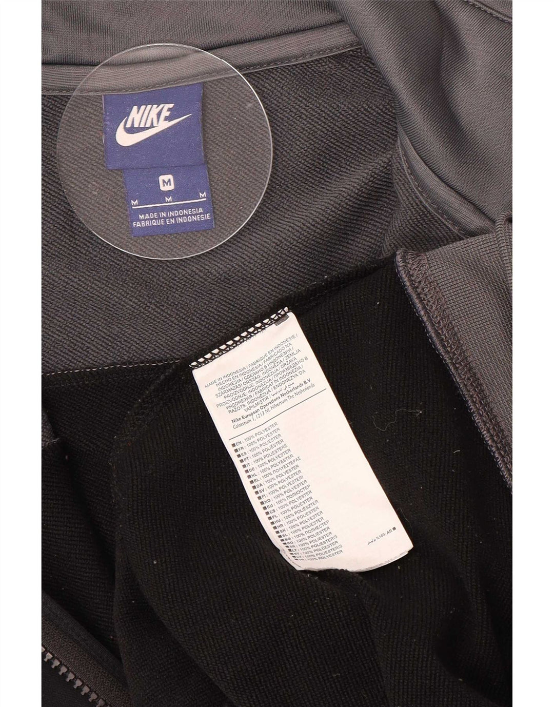 Nike muška gornja jakna trenirke srednje crne boje od poliestera