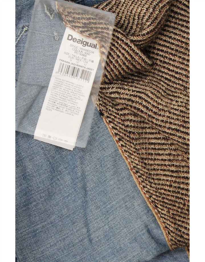 Desigual ženska traper košulja bluza UK 18 XL Višebojna patchwork viskoza