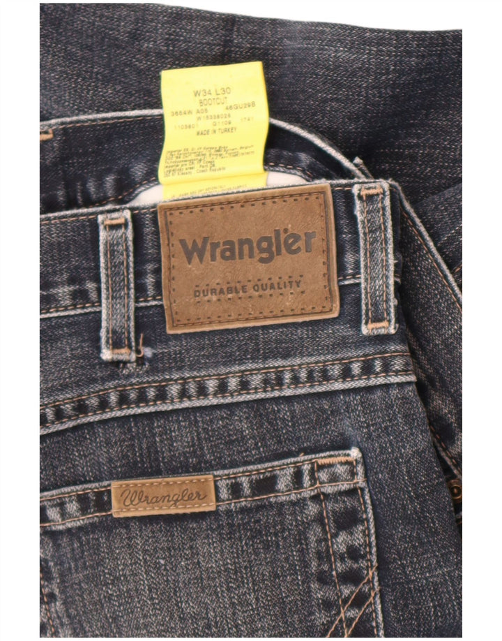 Muške traperice Wrangler Bootcut W34 L30 tamnoplavi pamuk