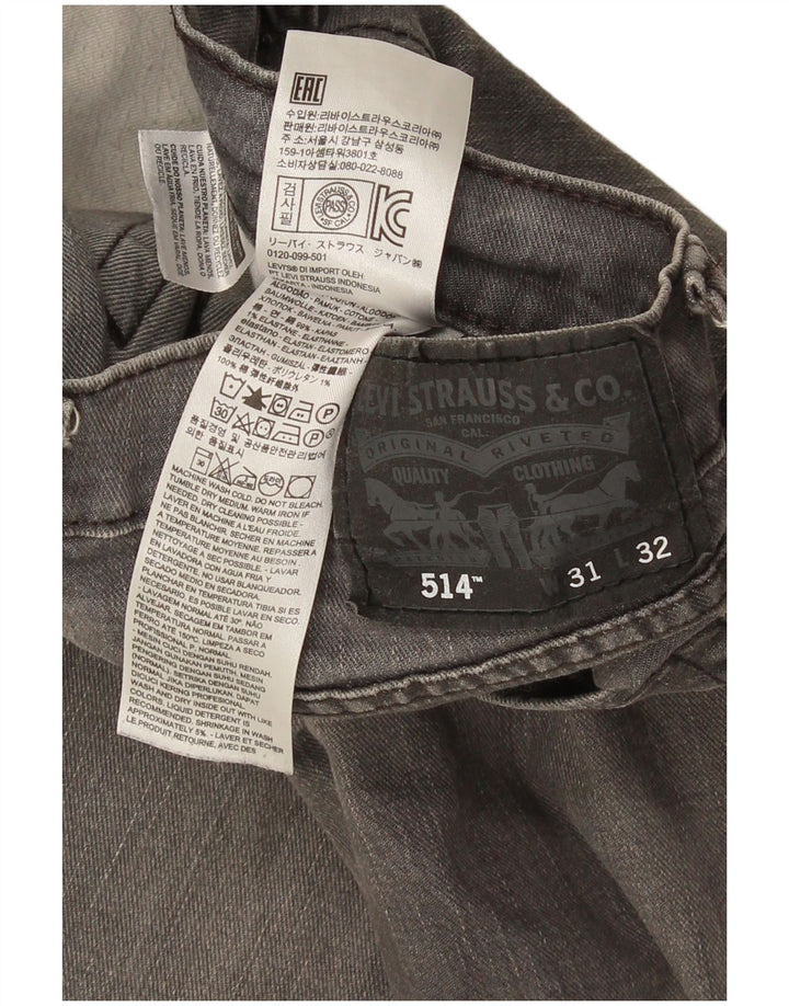 Levi's muške 514 ravne traperice W31 L28 sivi pamuk