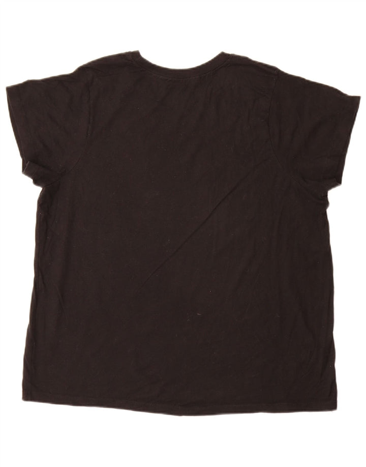 Champion ženska majica kratkih rukava s grafičkim motivima UK 18 XL crni pamuk