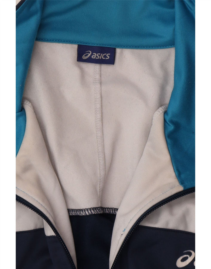 Asics muška trenirka s grafičkim motivima, velika jakna tamnoplave boje