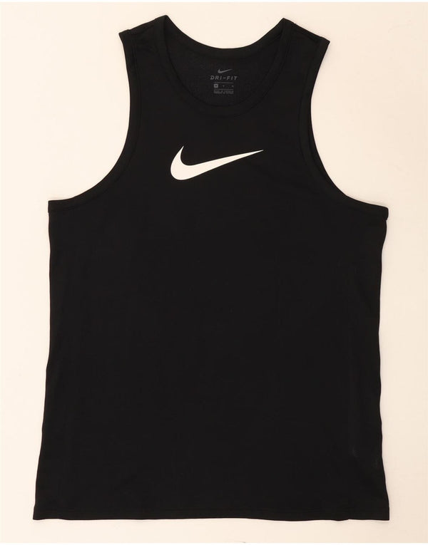 Nike Dri Fit grafički gornji dio srednjeg crnog poliestera