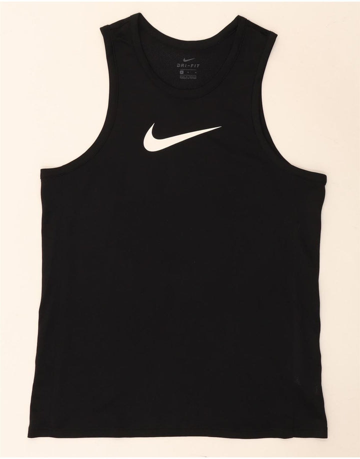 Nike Dri Fit grafički gornji dio srednjeg crnog poliestera