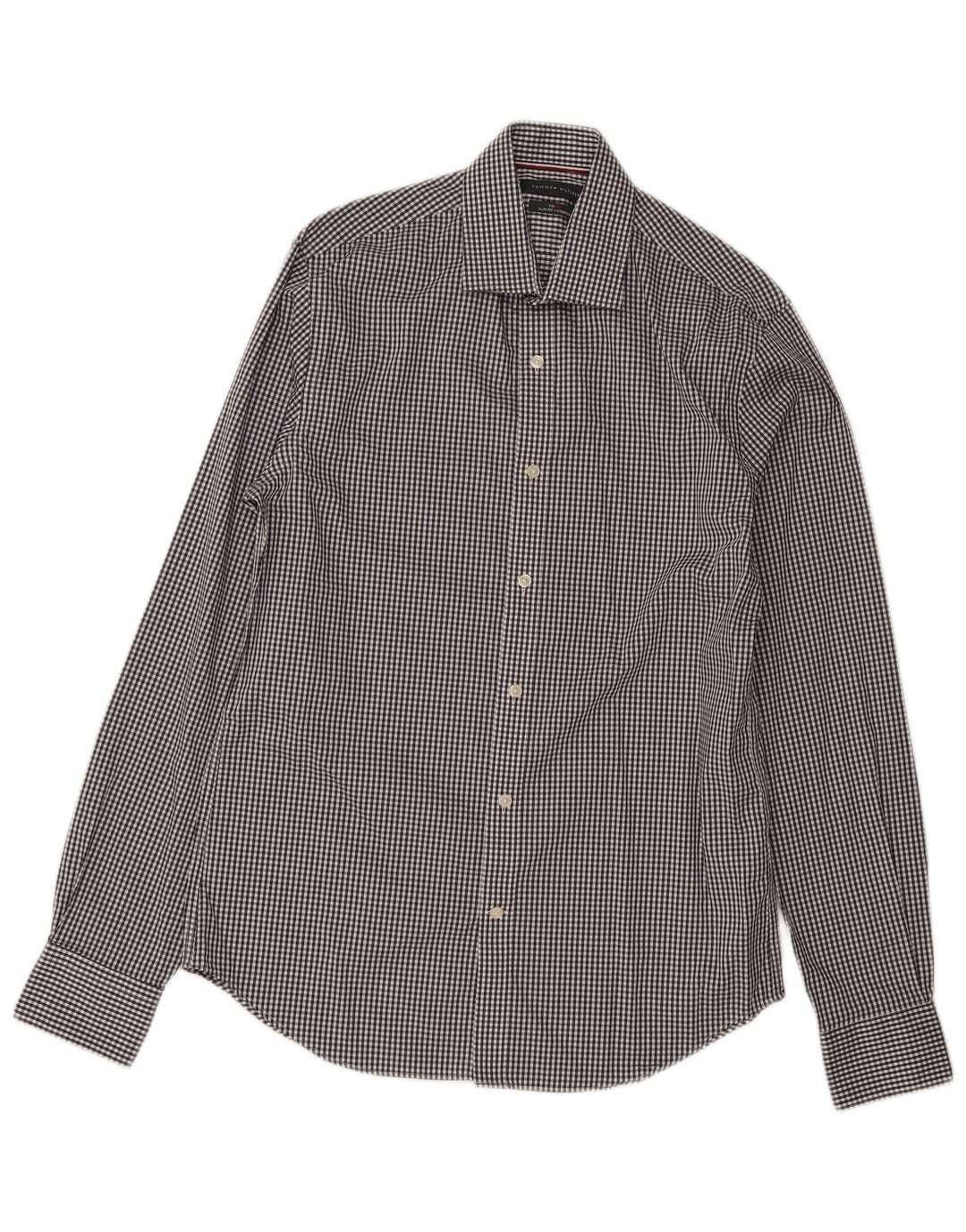 Tommy Hilfiger muška uska košulja veličine 15, srednje tamnoplava gingham