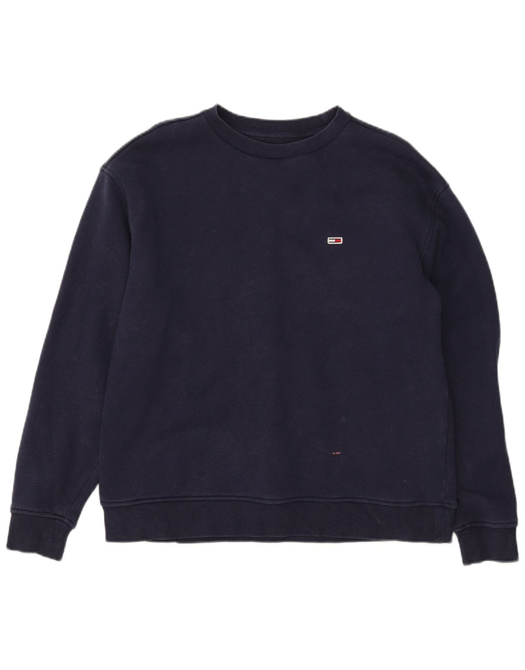 TOMMY HILFIGER Mens Sweatshirt Jumper Large Navy Blue Cotton