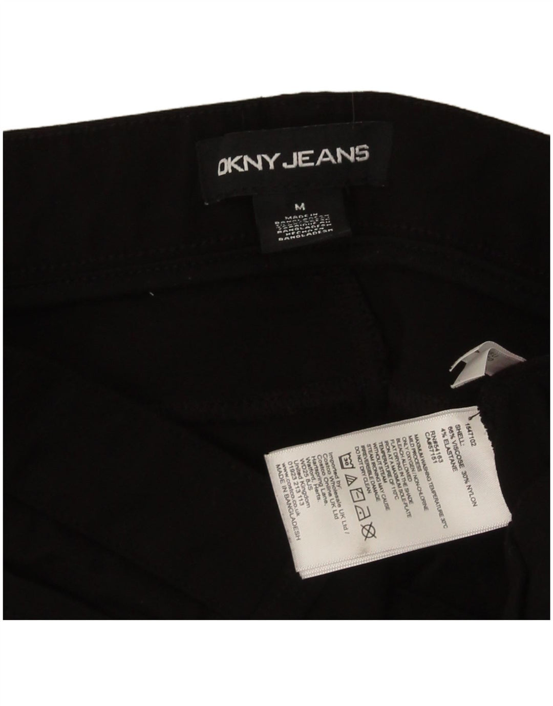 Dkny ženske uske ležerne hlače srednje veličine W30 L28 crna viskoza
