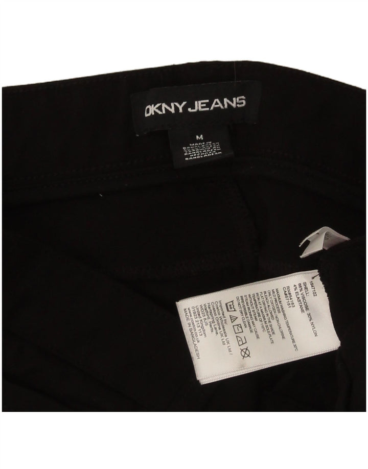 Dkny ženske uske ležerne hlače srednje veličine W30 L28 crna viskoza