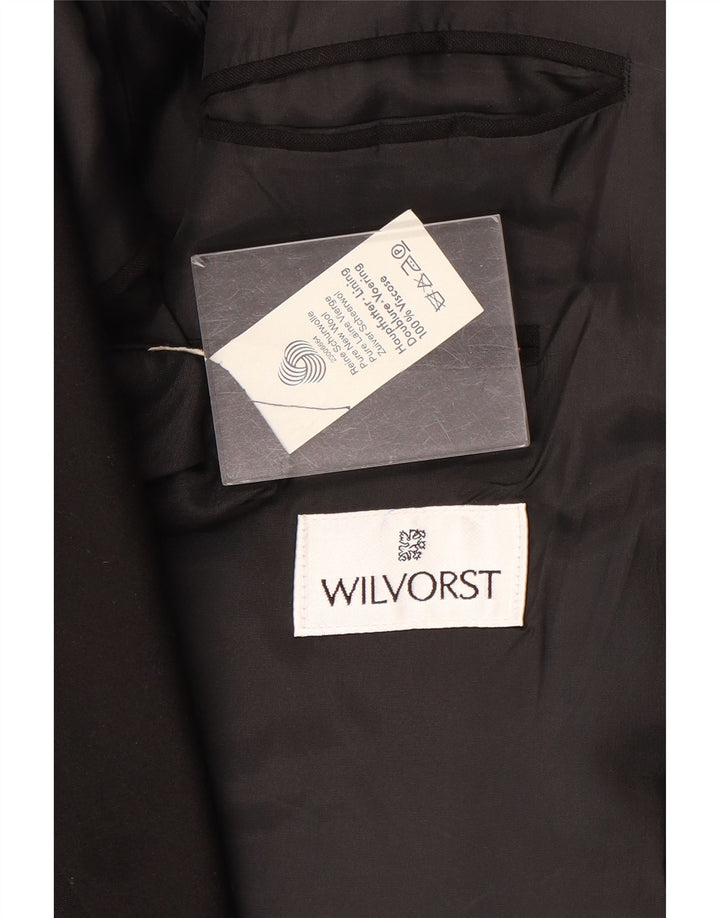 Wilvorst muška jakna sako s 1 gumbom UK 42 XL crna vuna