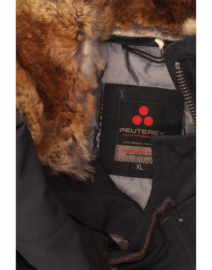 PEUTEREY muška parka jakna UK 42 XL tamnoplavi poliamid