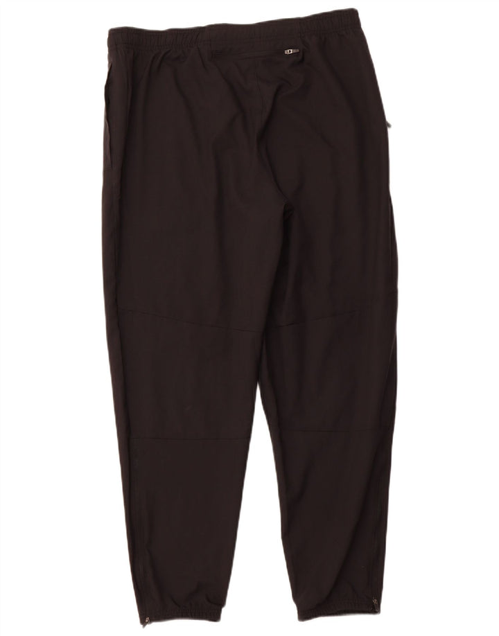 NIKE Ženske Dri Fit Trenirke Hlače Joggers UK 14 Veliki crni poliester