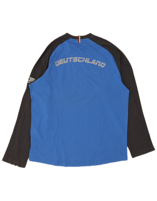 Adidas Mens Deutshland Graphic Top dugih rukava UK 44/46 Large Blue