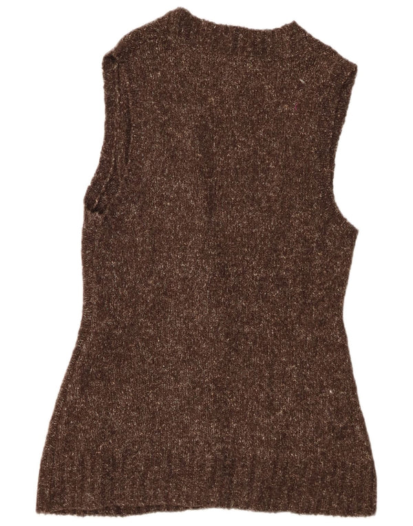 L.L.Bean ženski kardigan džemper bez rukava UK 16 velikih smeđih fleka