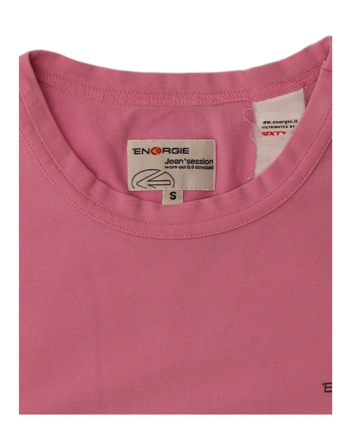 ENERGIE Womens T-Shirt Top UK 10 Small Pink Vintage Energie and Second-Hand Energie from Messina Hembry 