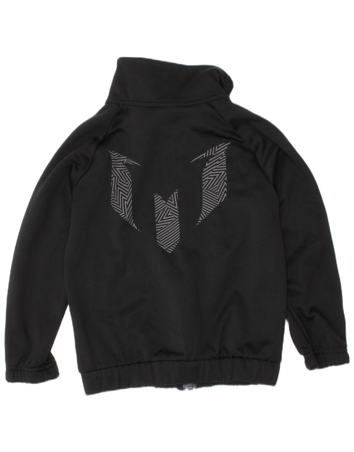 Gornja jakna od trenirke Adidas za dječake 5-6 godina, crna geometrijska