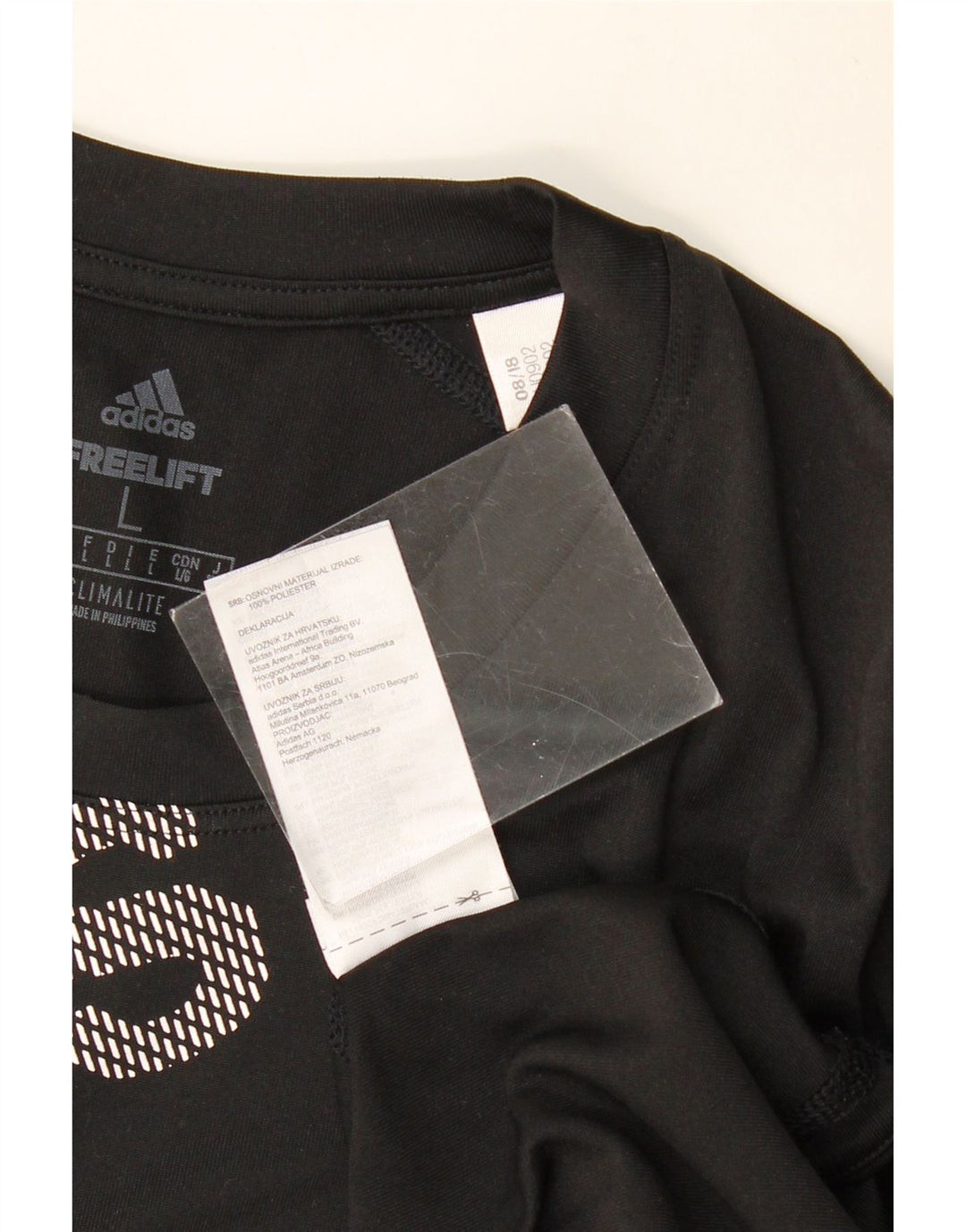 ADIDAS Muška majica kratkih rukava Climalite Graphic, veliki crni poliester