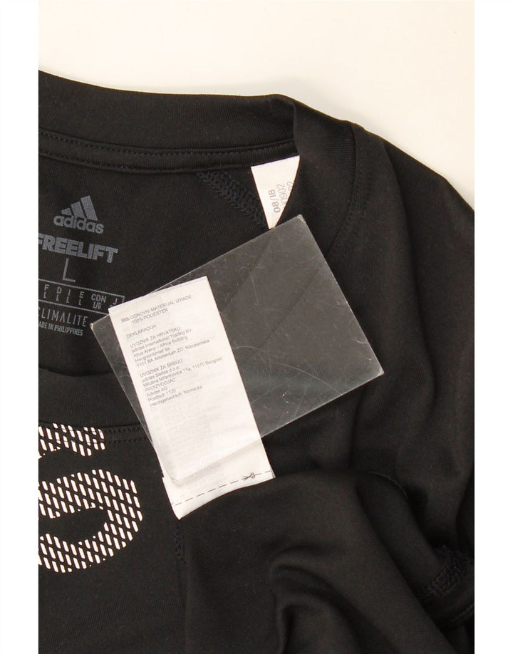 ADIDAS Muška majica kratkih rukava Climalite Graphic, veliki crni poliester