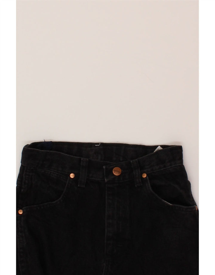 WRANGLER Girls Straight Jeans 12-13 Years W22 L30 Black Cotton Vintage Wrangler and Second-Hand Wrangler from Messina Hembry 