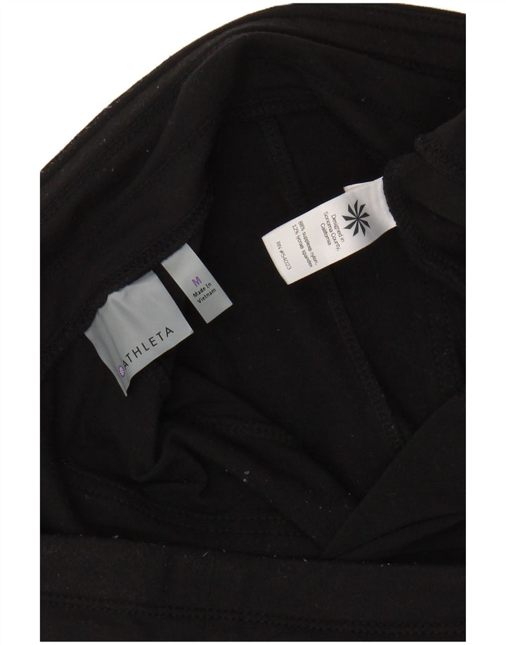 ATHLETA Ženske hlače za trenirku UK 14 Srednje crni najlon