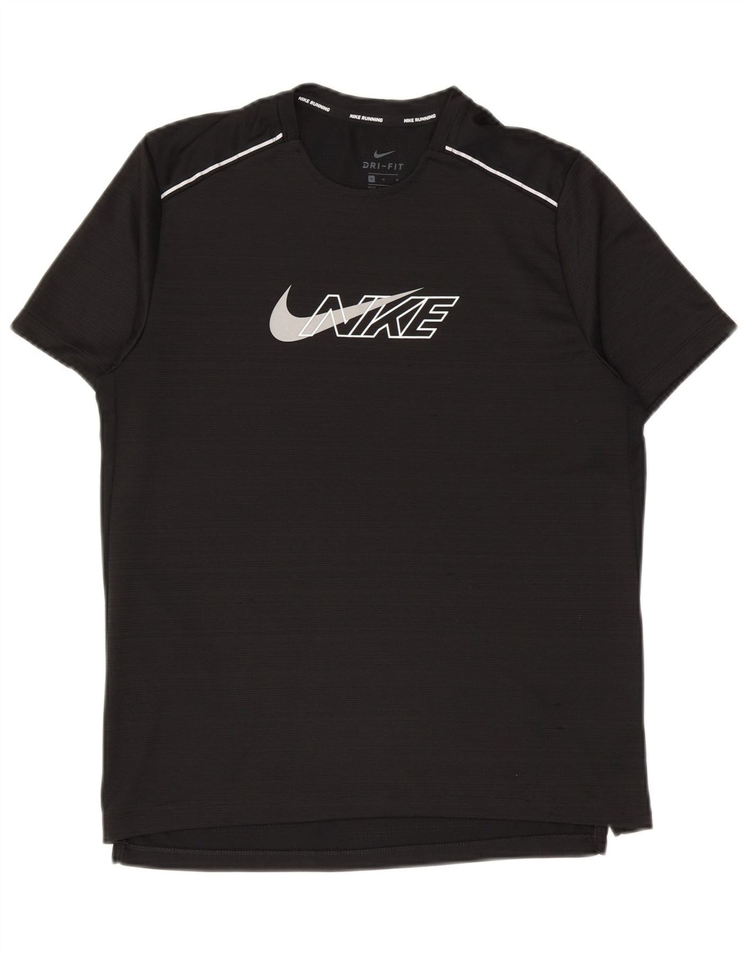 Nike Dri Fit Graphic T-Shirt Top Srednje crni poliester