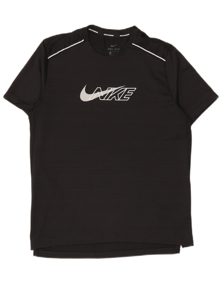 Nike Dri Fit Graphic T-Shirt Top Srednje crni poliester