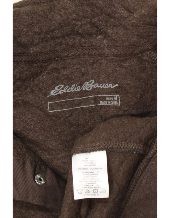 EDDIE BAUER Muška dukserica s dugmadima i izrezom Srednje smeđi pamuk