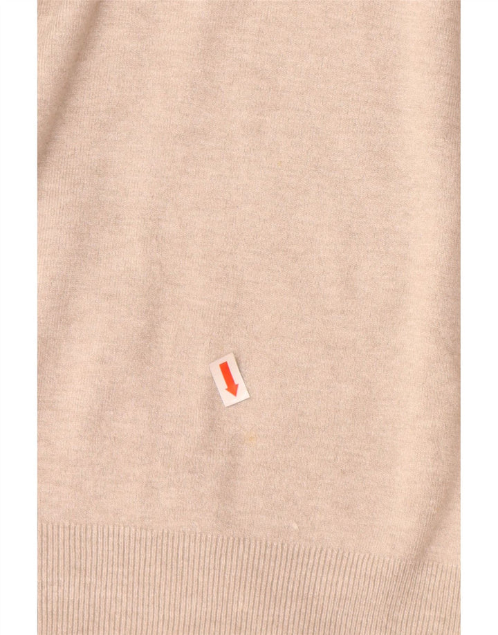 ZARA ženski džemper s V-izrezom UK 12 Srednje bež