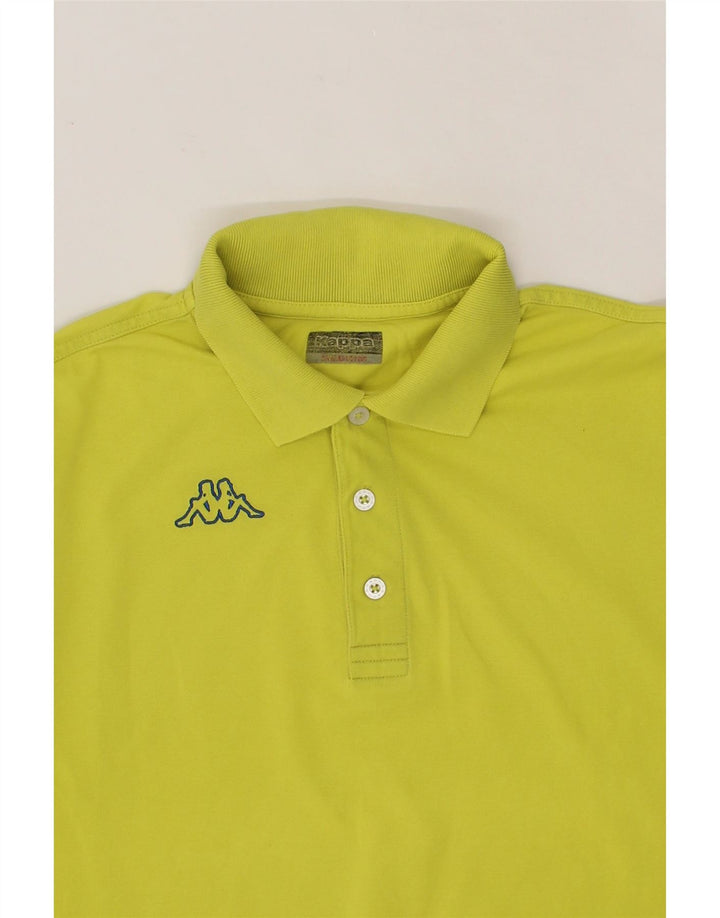 KAPPA Mens Polo Shirt Medium Yellow Cotton Vintage Kappa and Second-Hand Kappa from Messina Hembry 
