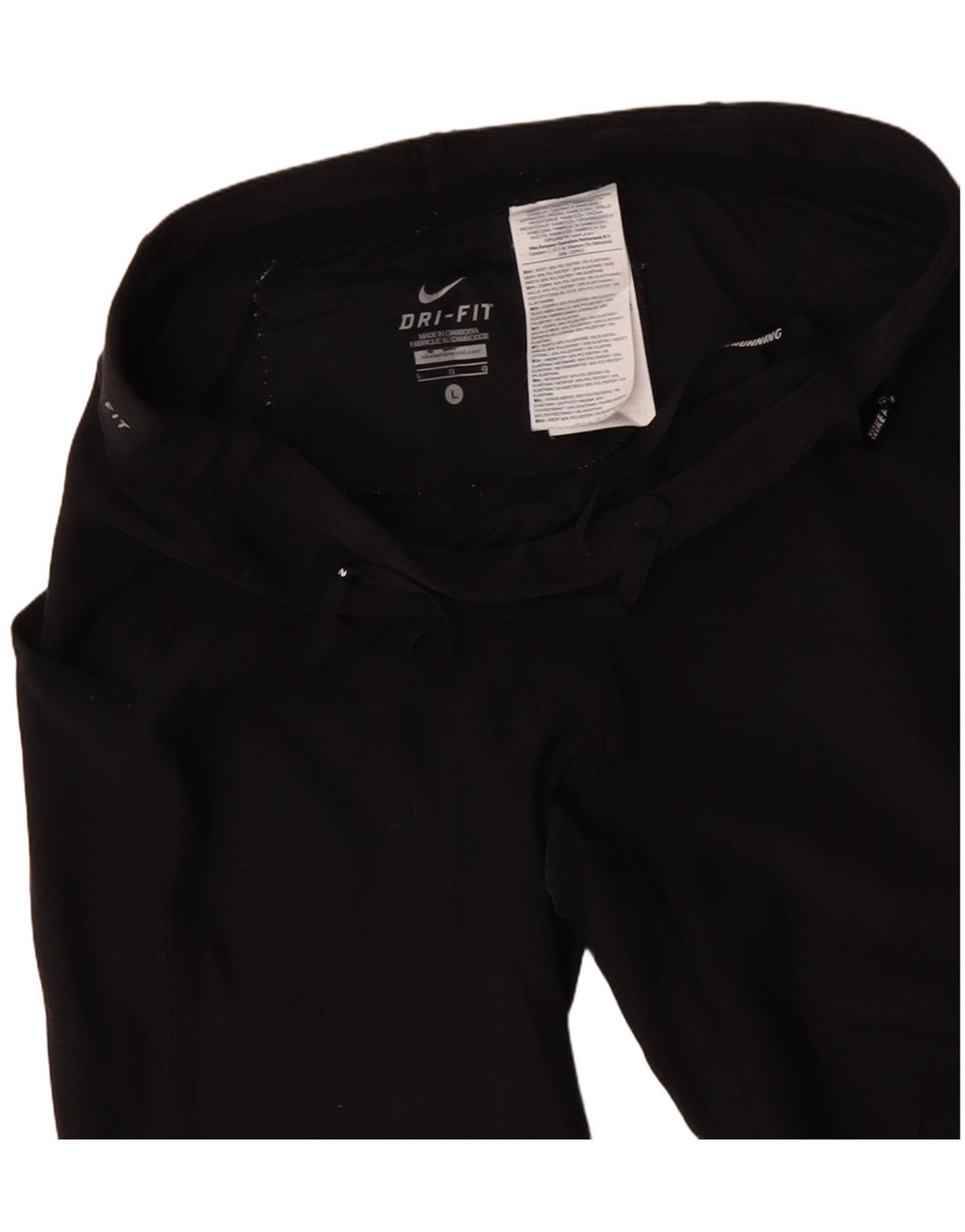 NIKE Ženske Dri Fit Capri Trenirke Hlače UK 14 Veliki crni poliester
