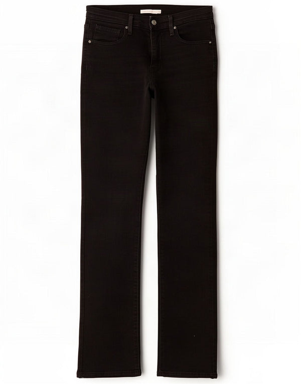 Levi's 724 Ravne traperice visokog struka W28 L32 Crni pamuk